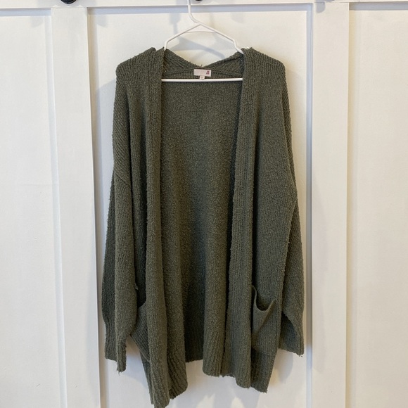 SO women’s olive green open front cardigan - Picture 10 of 10